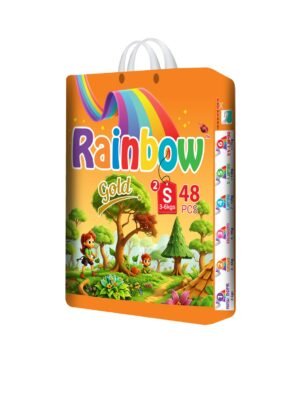 Economy Pack Rainbow Gold Baby Diapers Size 2 Small (3-6kgs) 48pcs