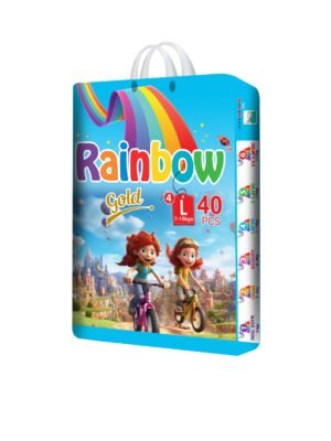 Economy Pack Rainbow Gold Baby Diapers Size 4 Large (7-15kgs) 40pcs