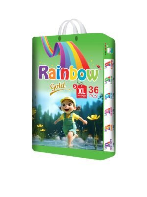 Economy Pack Rainbow Gold Baby Diapers Size 5 XL (+15Kgs) 36pcs