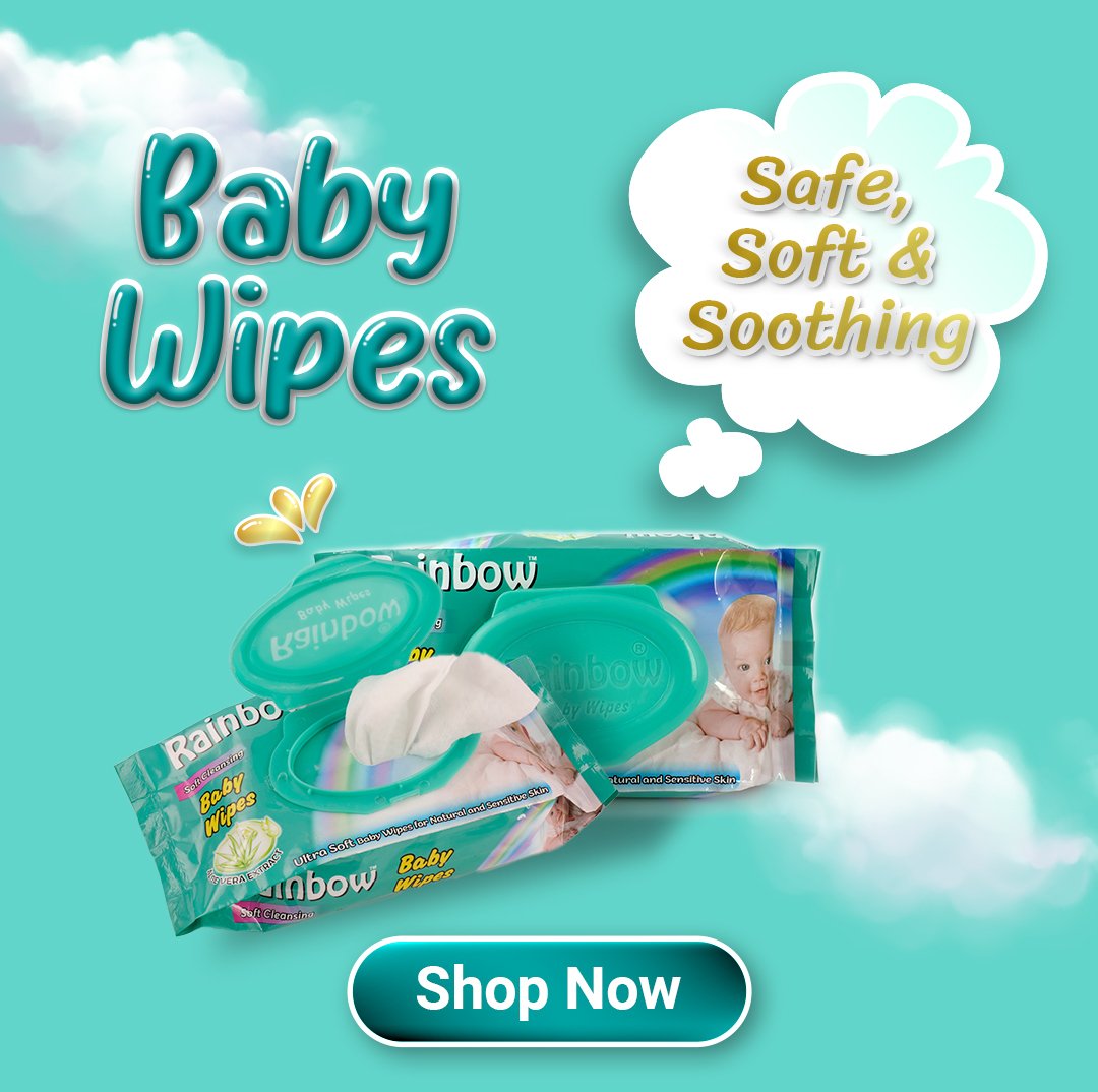Rainbow Baby Wipes Banner