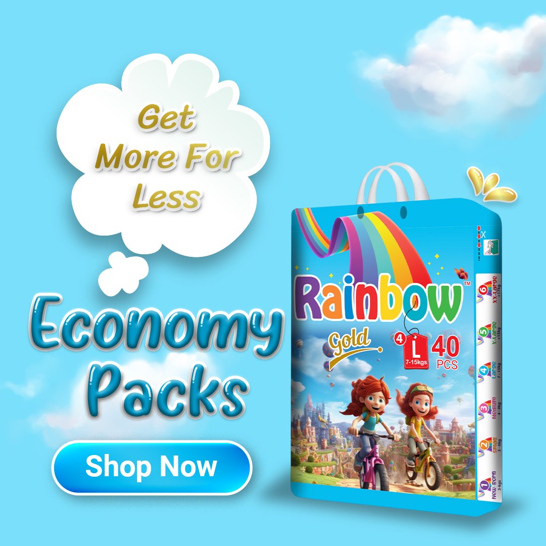 Rainbow Gold Diapers Economy Pack