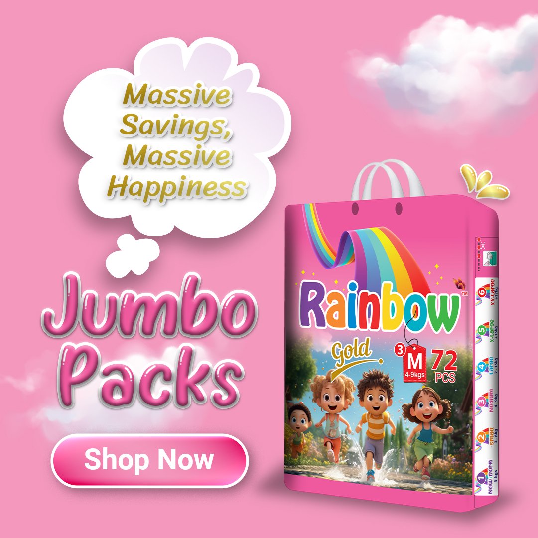 Rainbow Gold Diapers Jumbo Packs